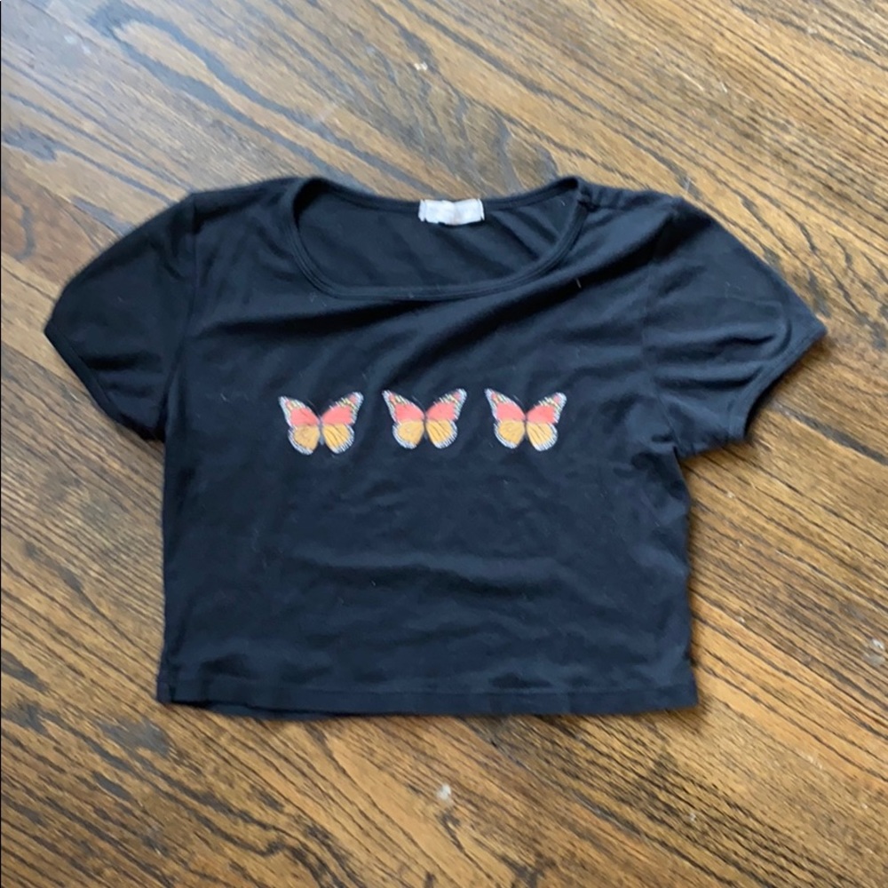 Urban Outfitters Butterfly Crop Top